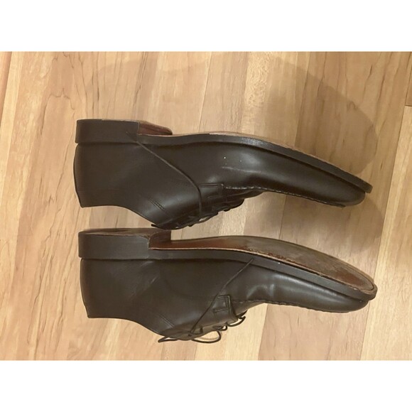 MENS ALLEN EDMONDS POWELL BLACK LEATHER OXFORDS DRESS SHOES SZ 10 D